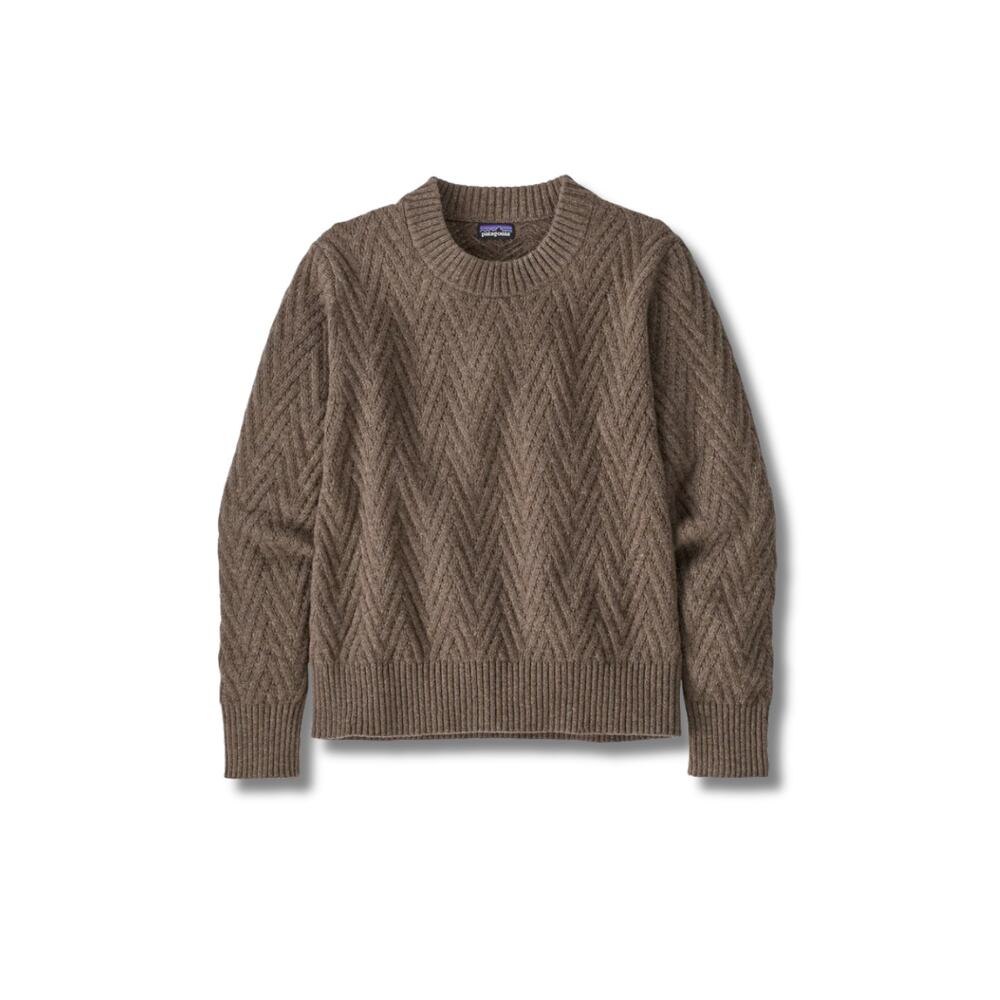 Patagonia Recycled Wool Crewneck Sweater Topsoil Brown Large Gorpcore Fisherman